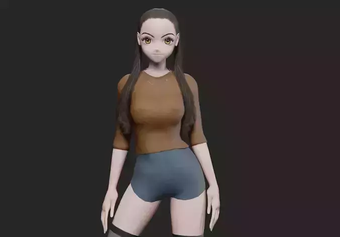 Cartoon cute girl V26068 