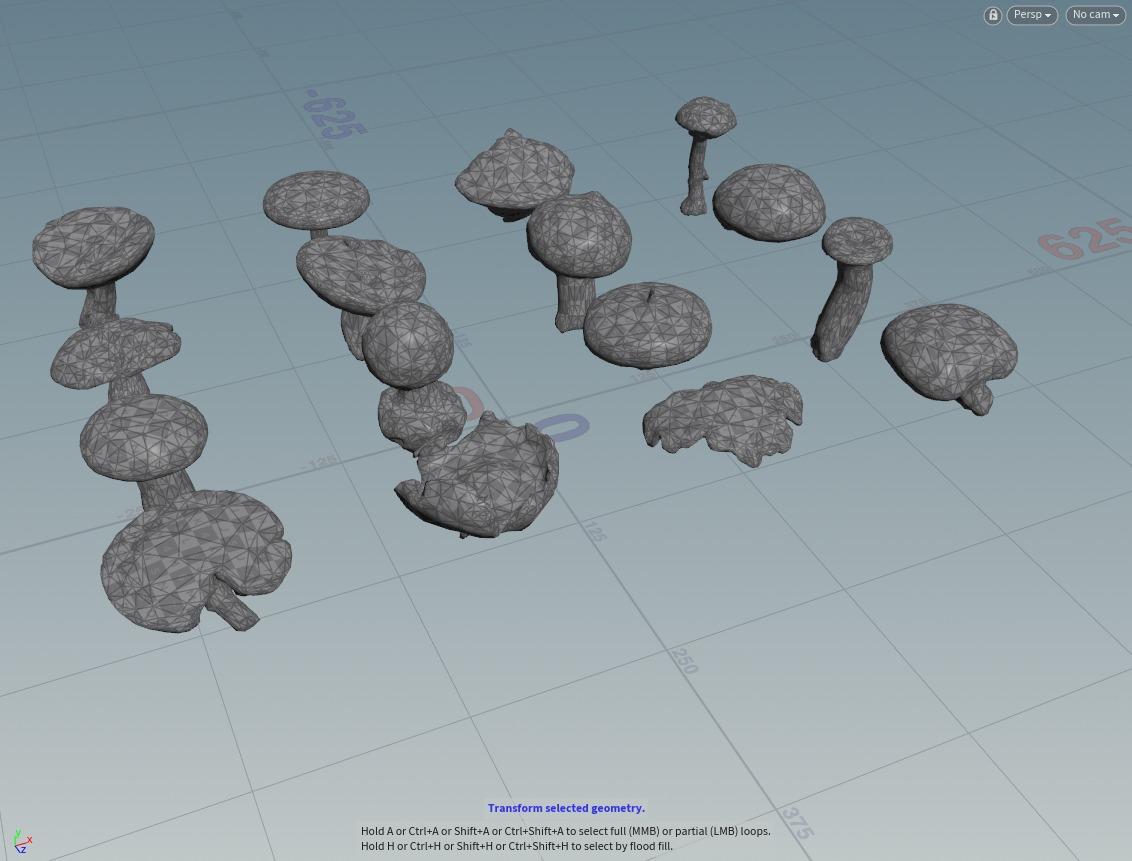 Many Mushrooms with nice texture Low-poly 3D model_2