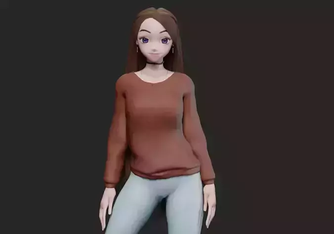 Beautiful anime girl V34029 