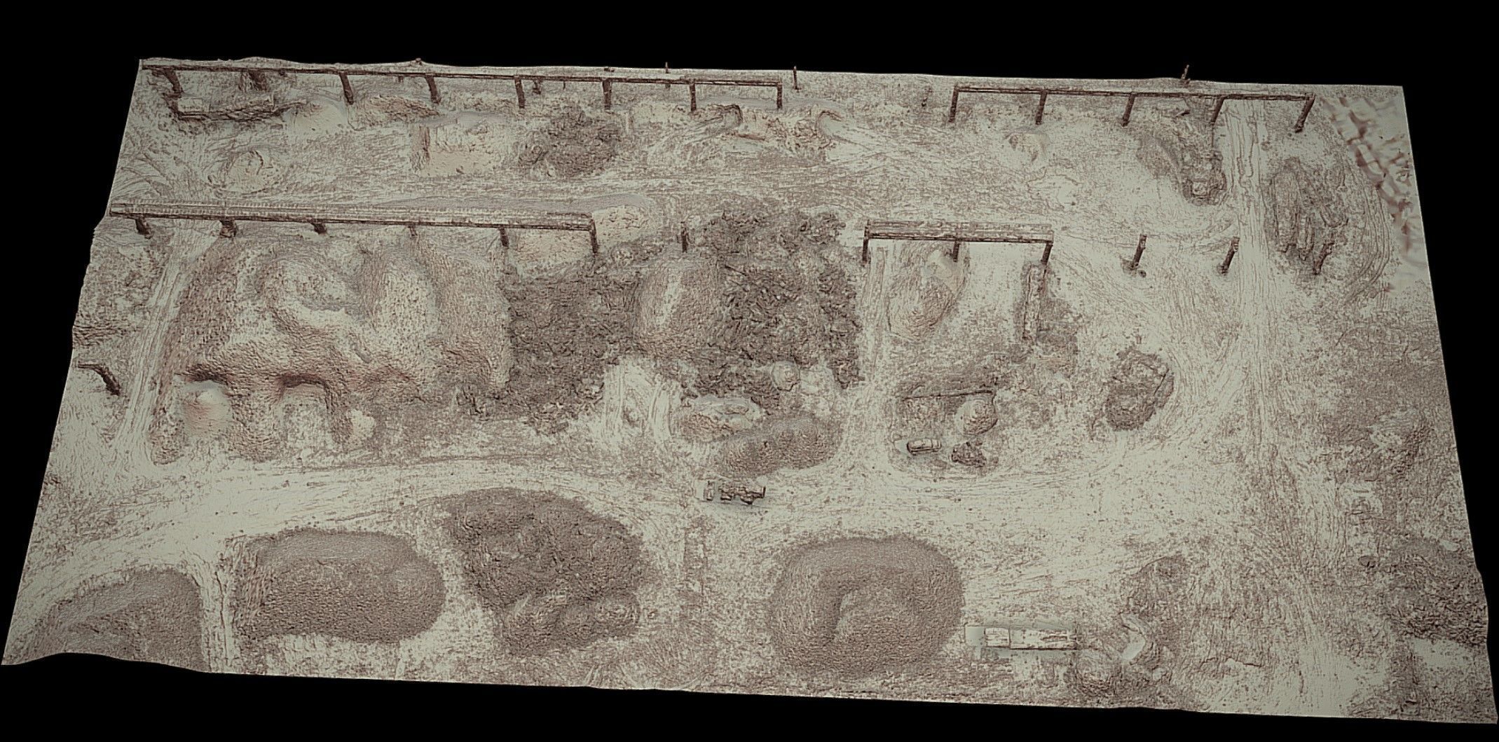 construction-site debris piles storage area drone scan Low-poly 3D model_4