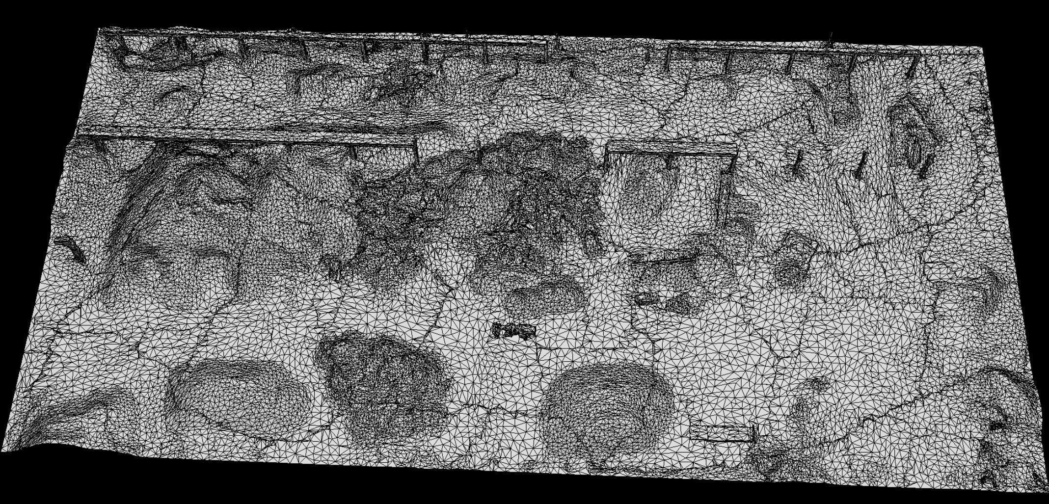 construction-site debris piles storage area drone scan Low-poly 3D model_5