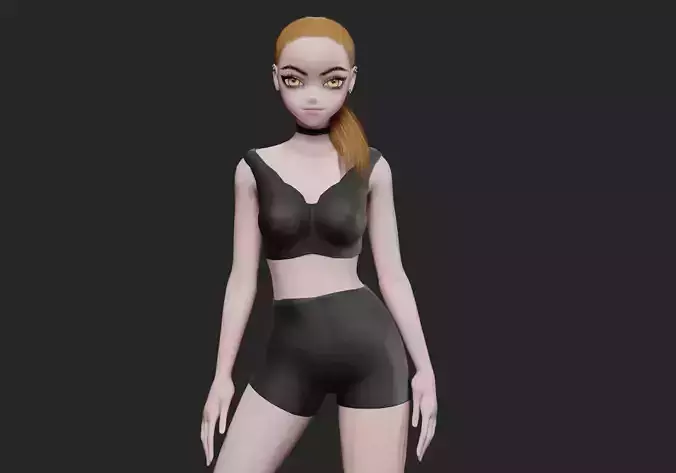 anime cool girl V18631 