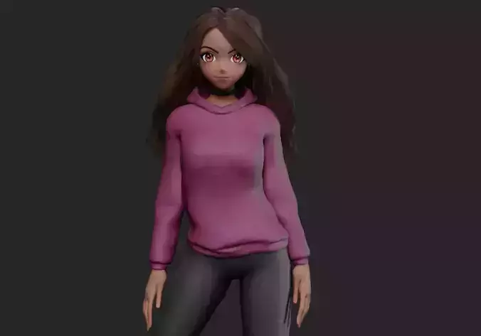 anime Cartoon girl V33942 