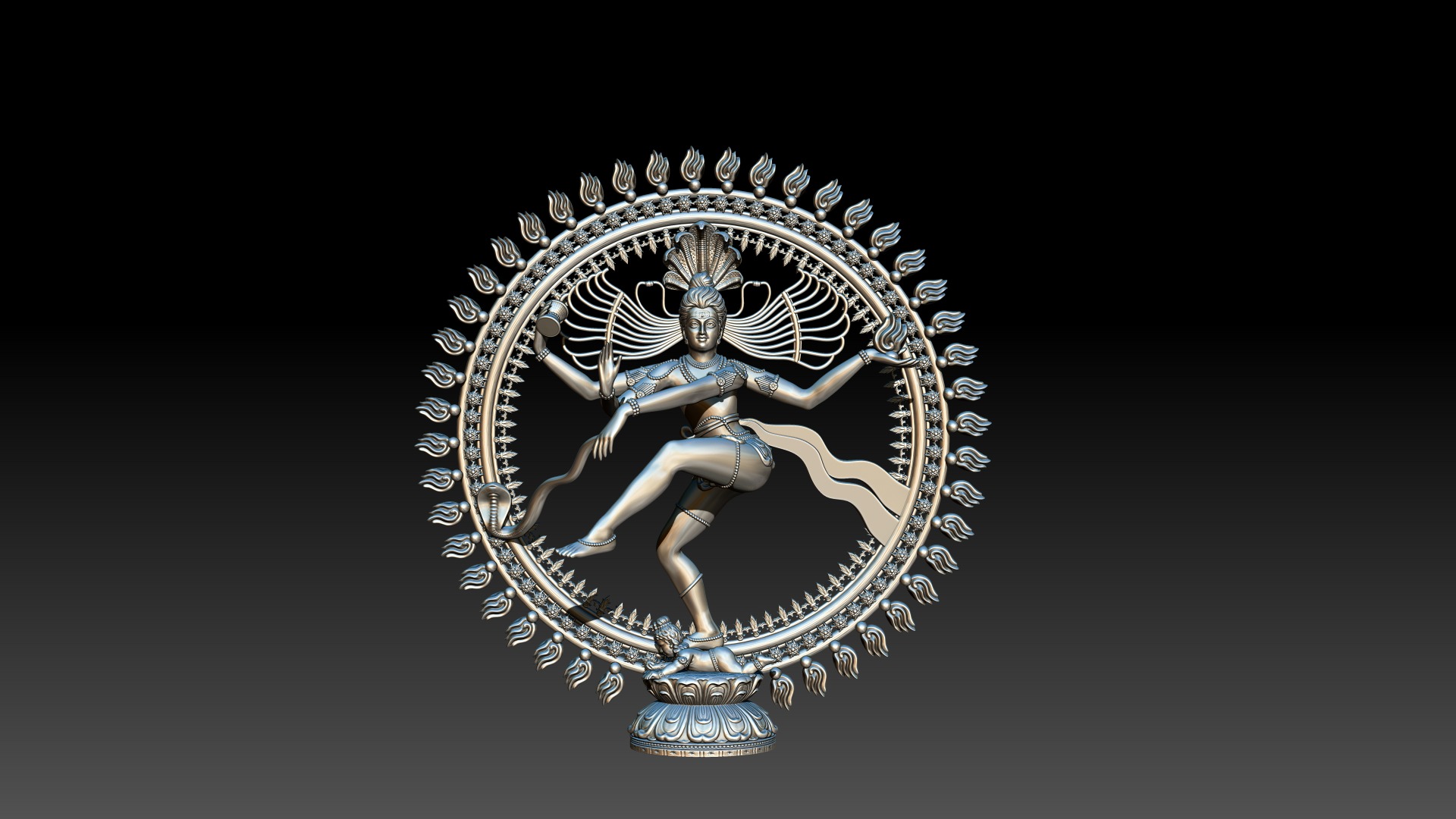 Nataraj God 3D model for 3D printing 3D print model_3