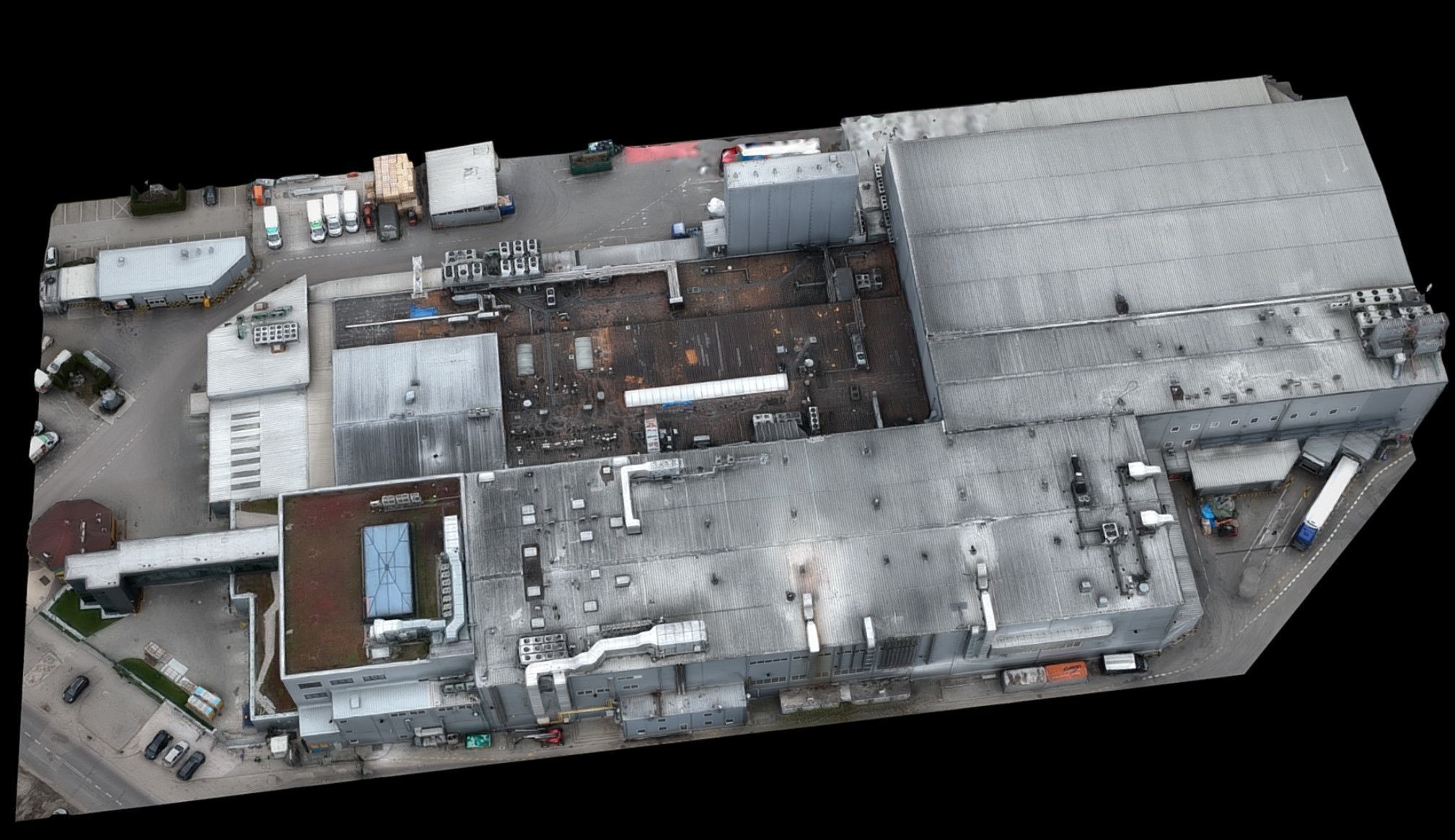 construction-site industrial factory warehouse drone scan Low-poly 3D model_2