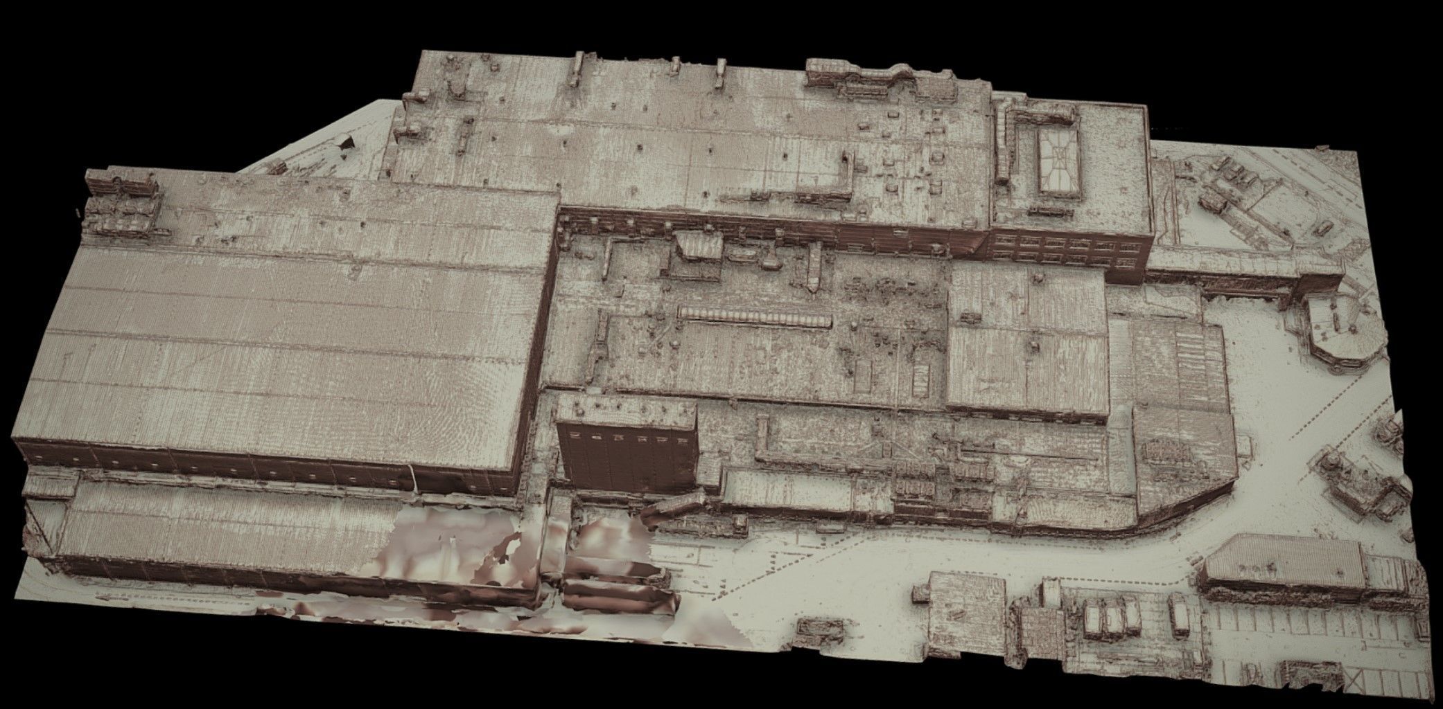 construction-site industrial factory warehouse drone scan Low-poly 3D model_4