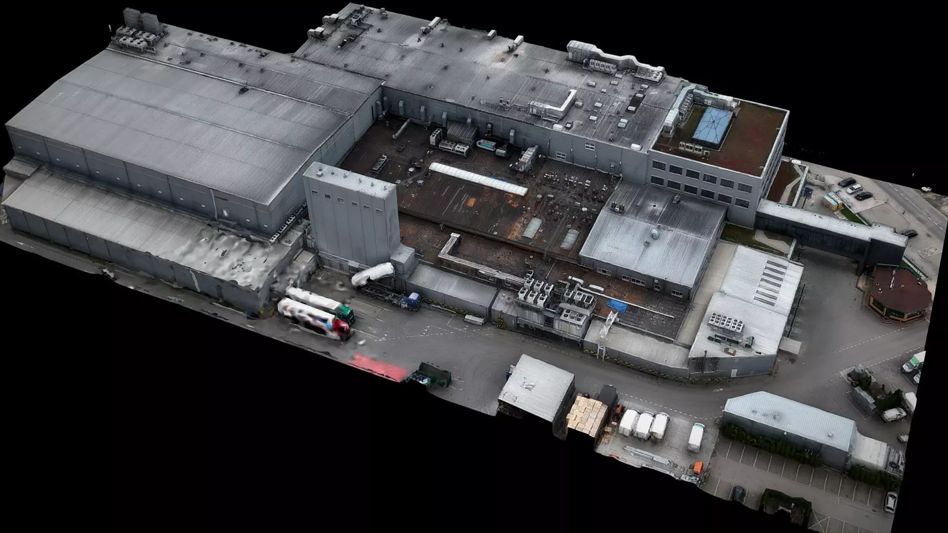 construction-site industrial factory warehouse drone scan Low-poly 3D model_0