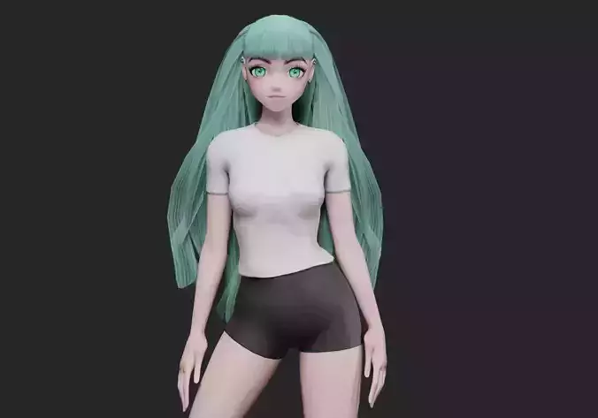 sweet anime girl V28975 