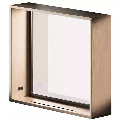 Window with wide slopes with sockets Perforated window sill