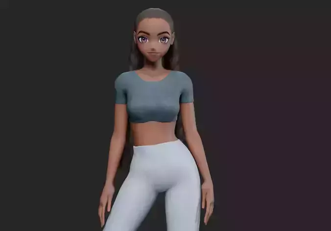 stylized cute girl V24230 