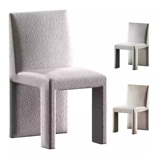 Chair Thayer by Kelly Wearstler boucle suede striped fabric