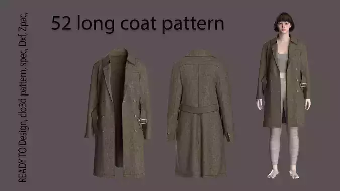52 long coat pattern 