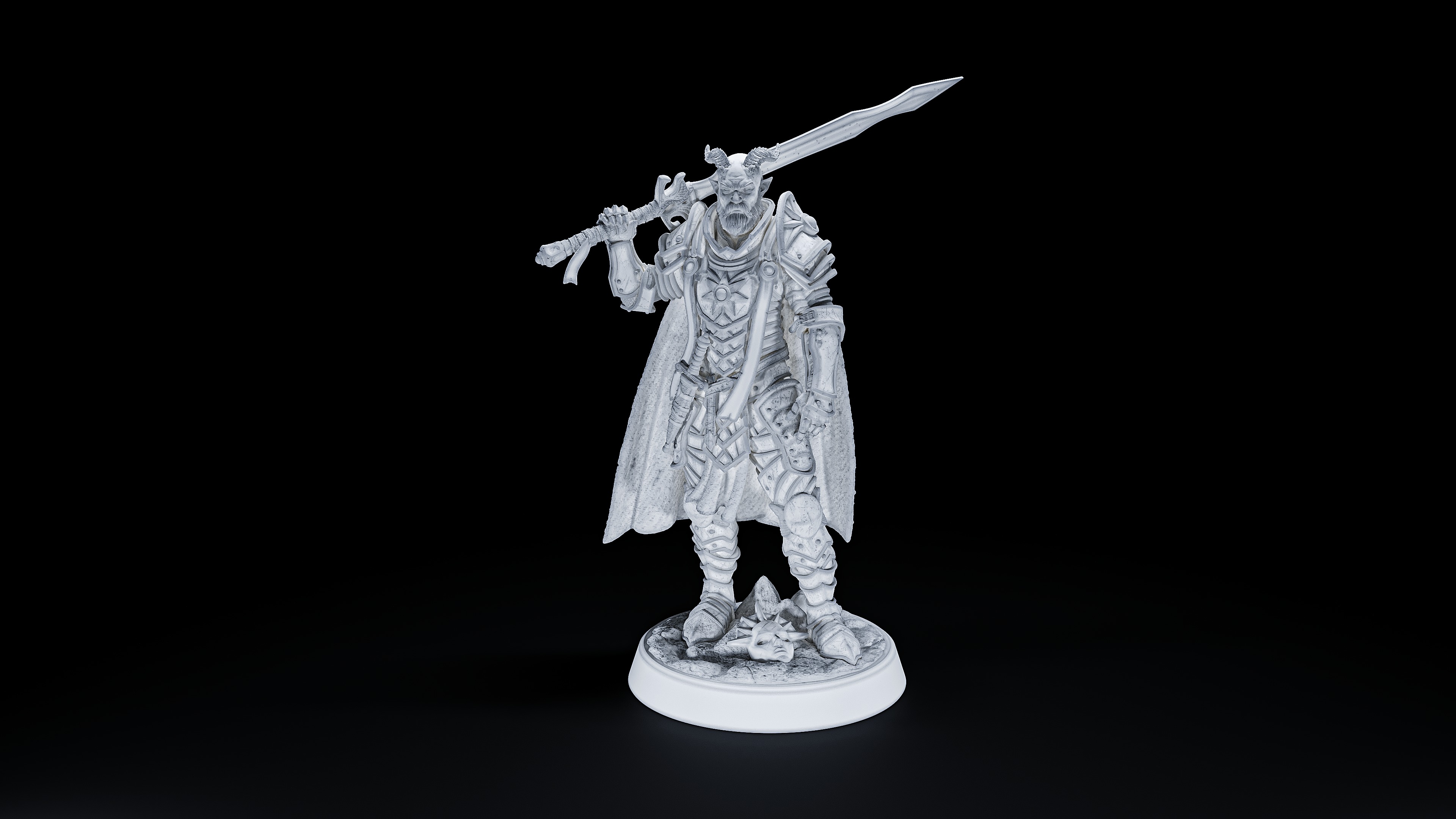 Tiefling Paladin 3D print model_2