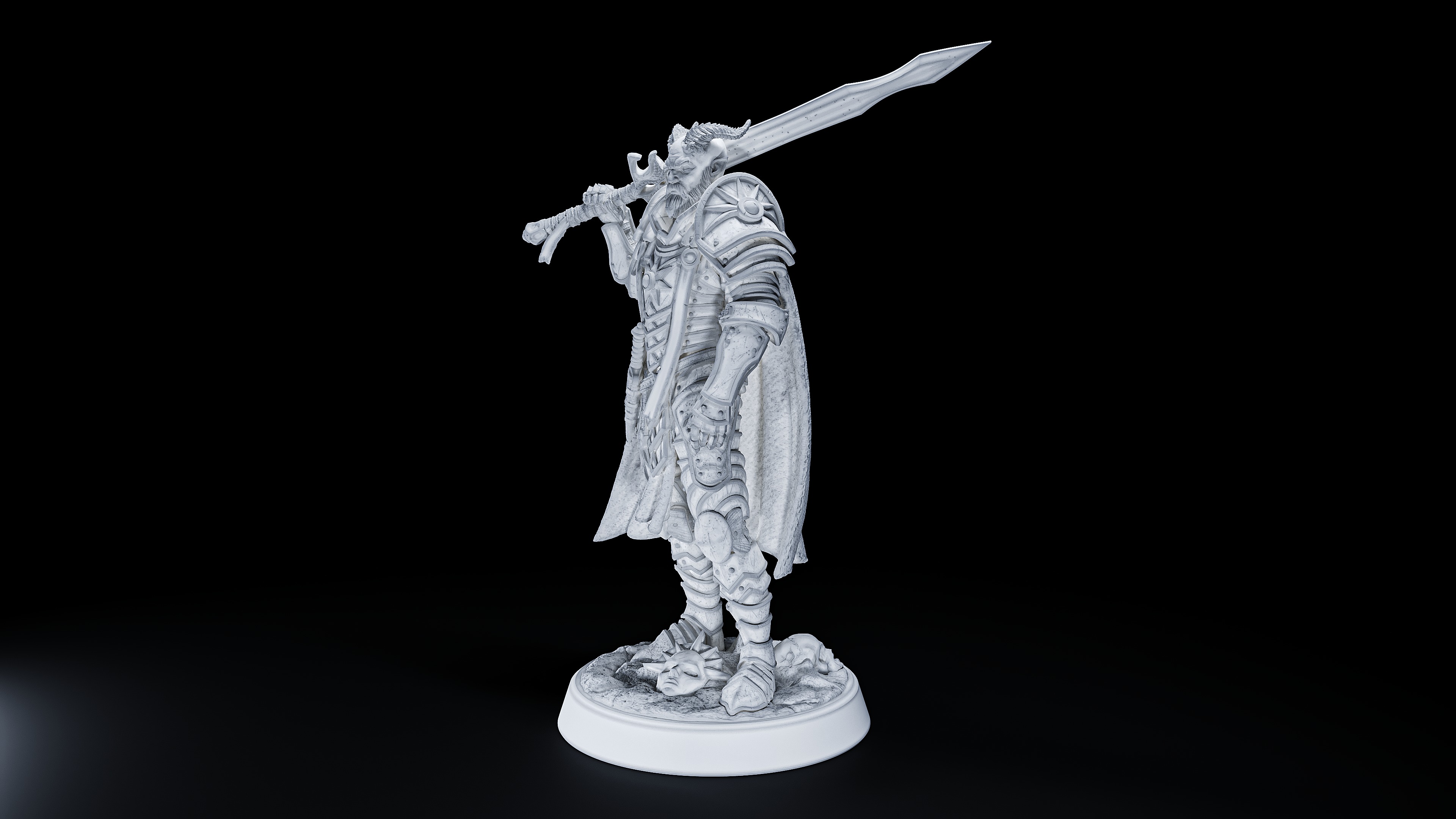 Tiefling Paladin 3D print model_1