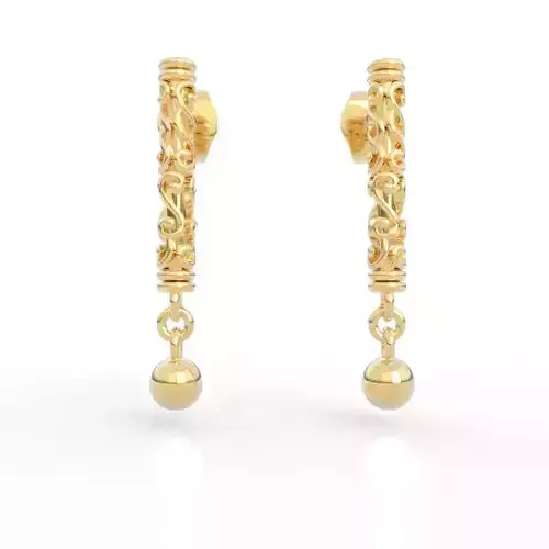 Black Myth Wukong Staff Ruyi Jingubang Earrings 3D print model