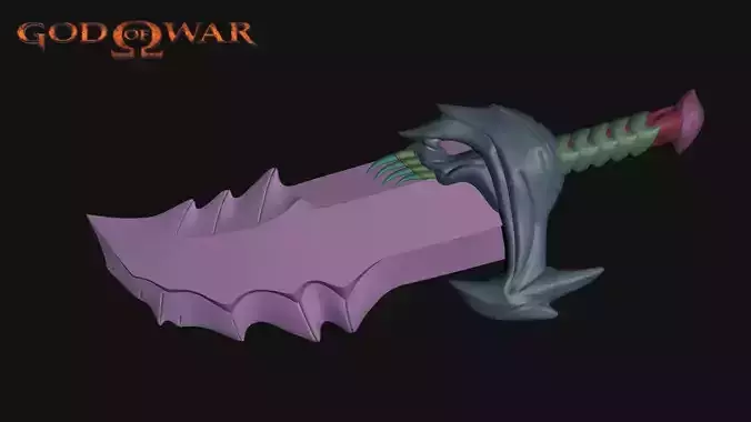 Blades of Chaos  Sword Low-poly 3D model