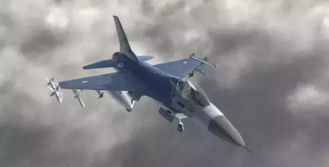 F-16 Fighting Falcon Fighter Jet 3D model