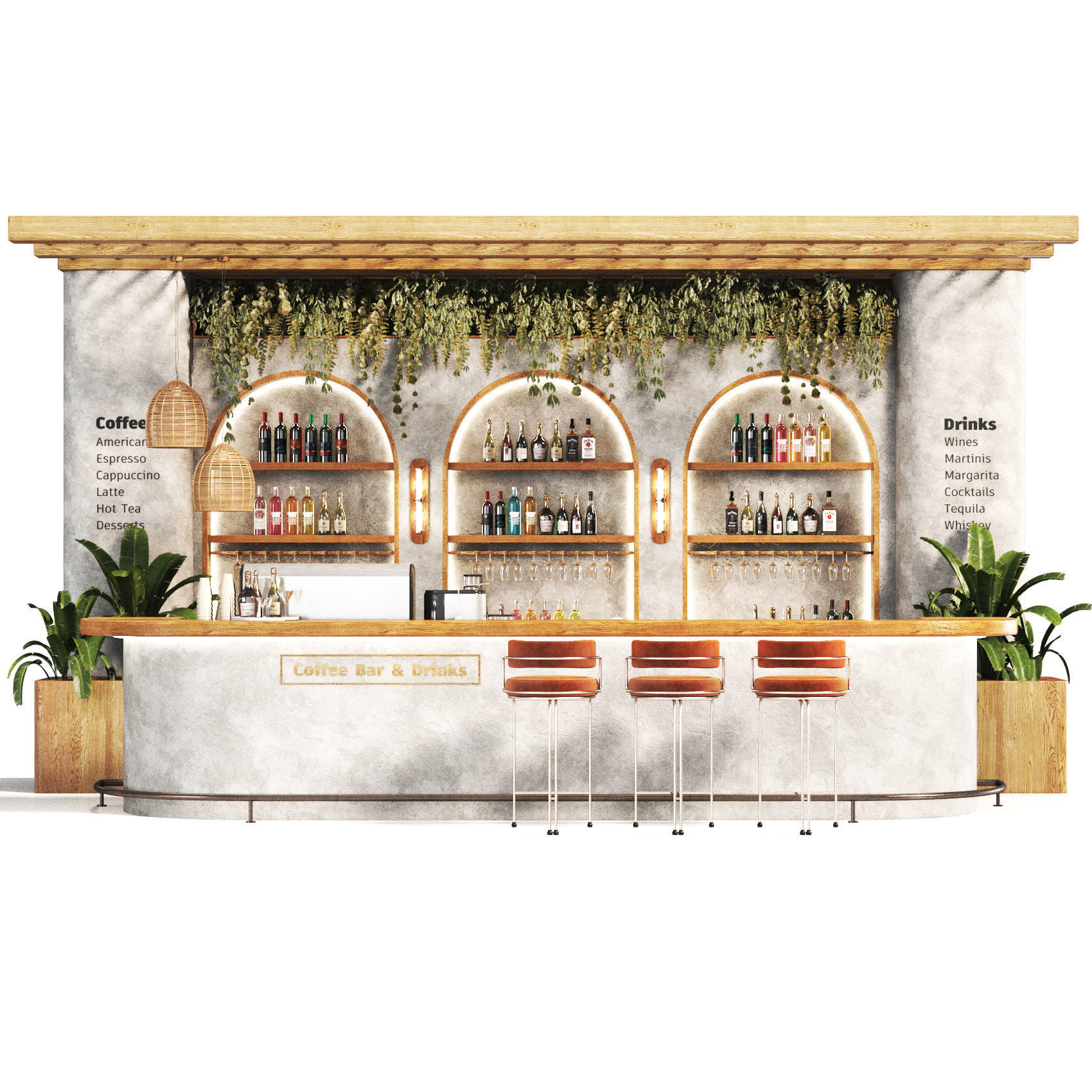 Bohemian Cafe 015 boho style Low-poly 3D model_6