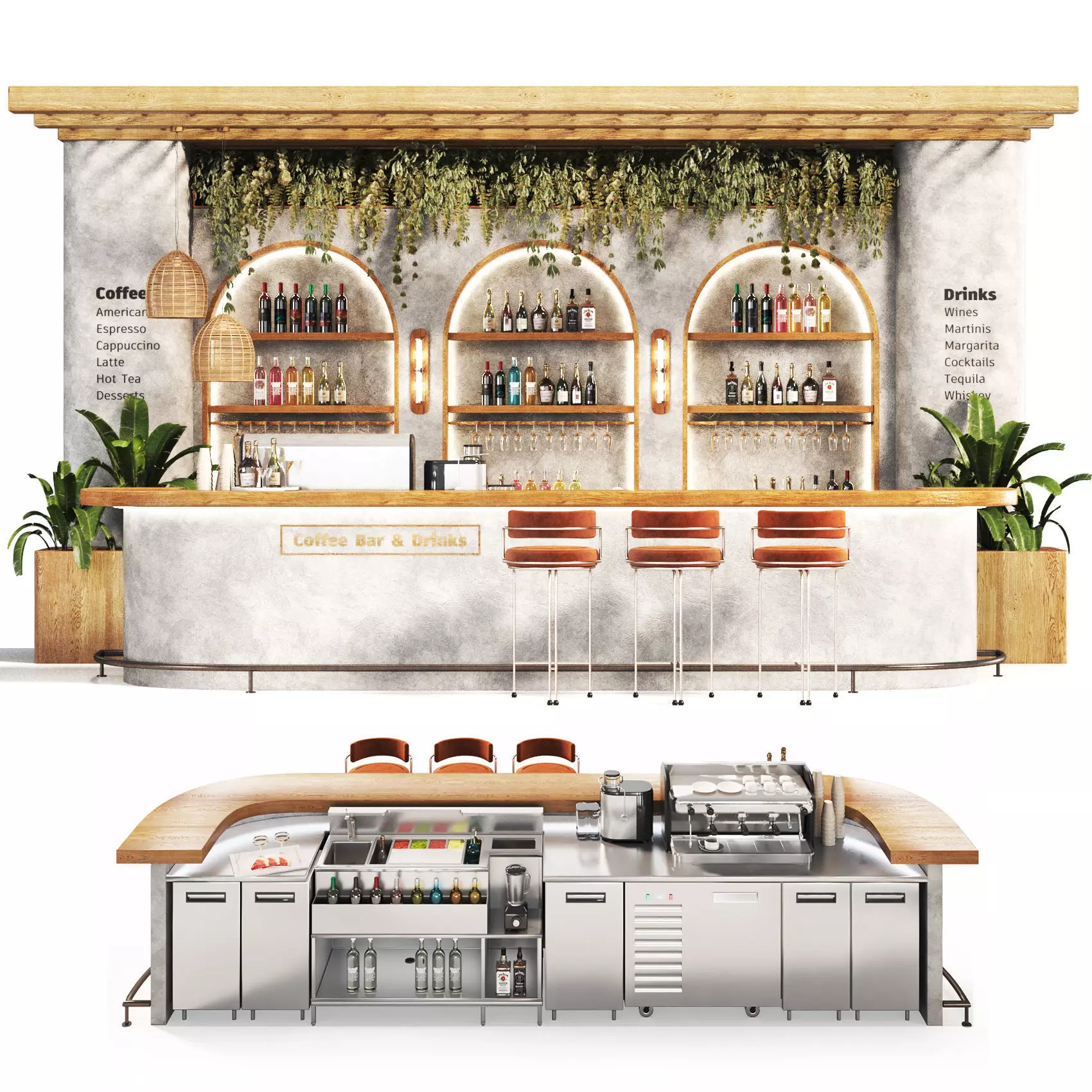 Bohemian Cafe 015 boho style Low-poly 3D model_0