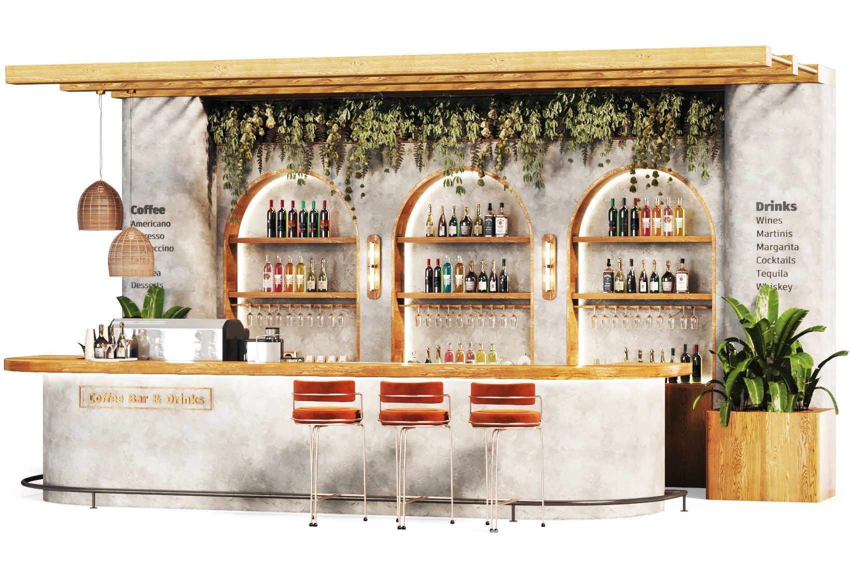 Bohemian Cafe 015 boho style Low-poly 3D model_2