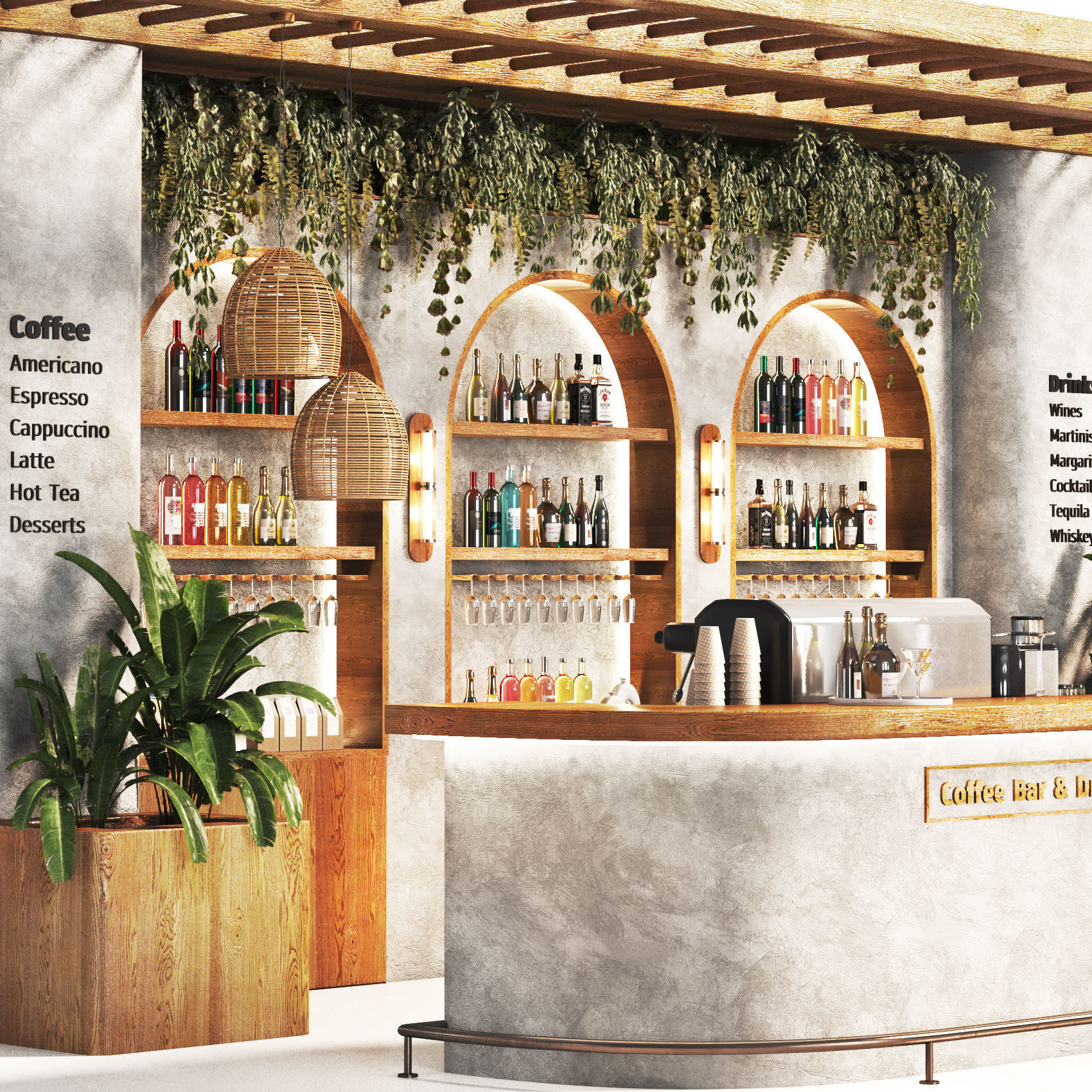 Bohemian Cafe 015 boho style Low-poly 3D model_1