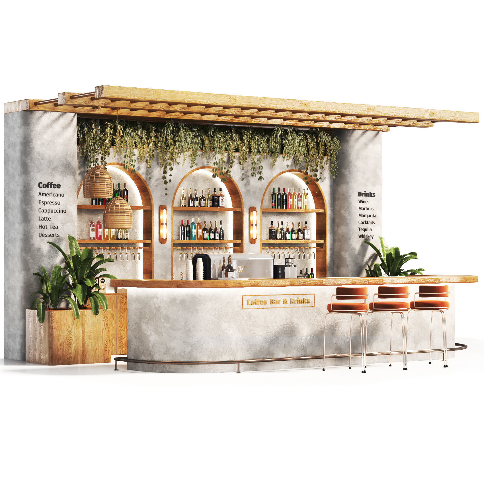 Bohemian Cafe 015 boho style Low-poly 3D model_3