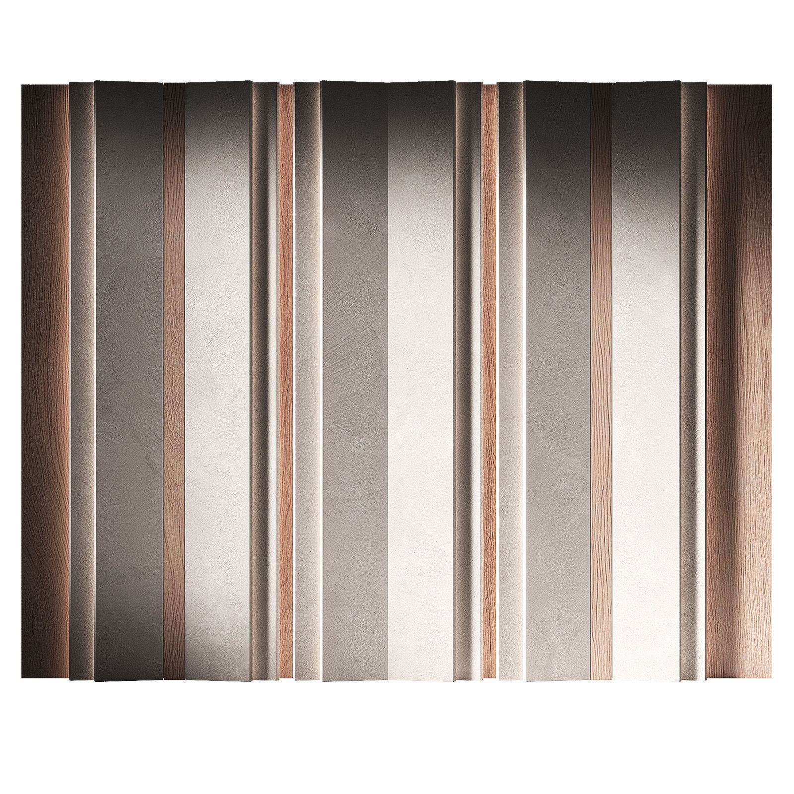Decorative wall panels with backlight 3D model_2