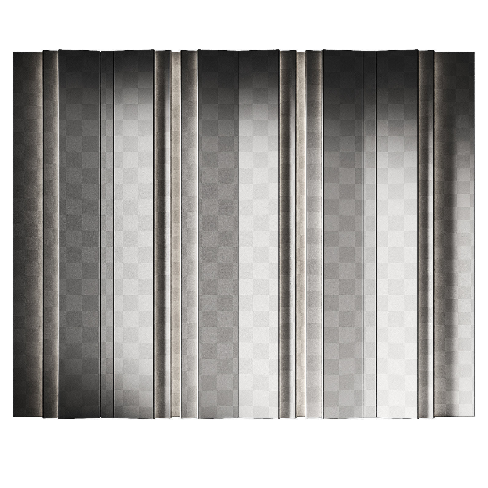Decorative wall panels with backlight 3D model_4