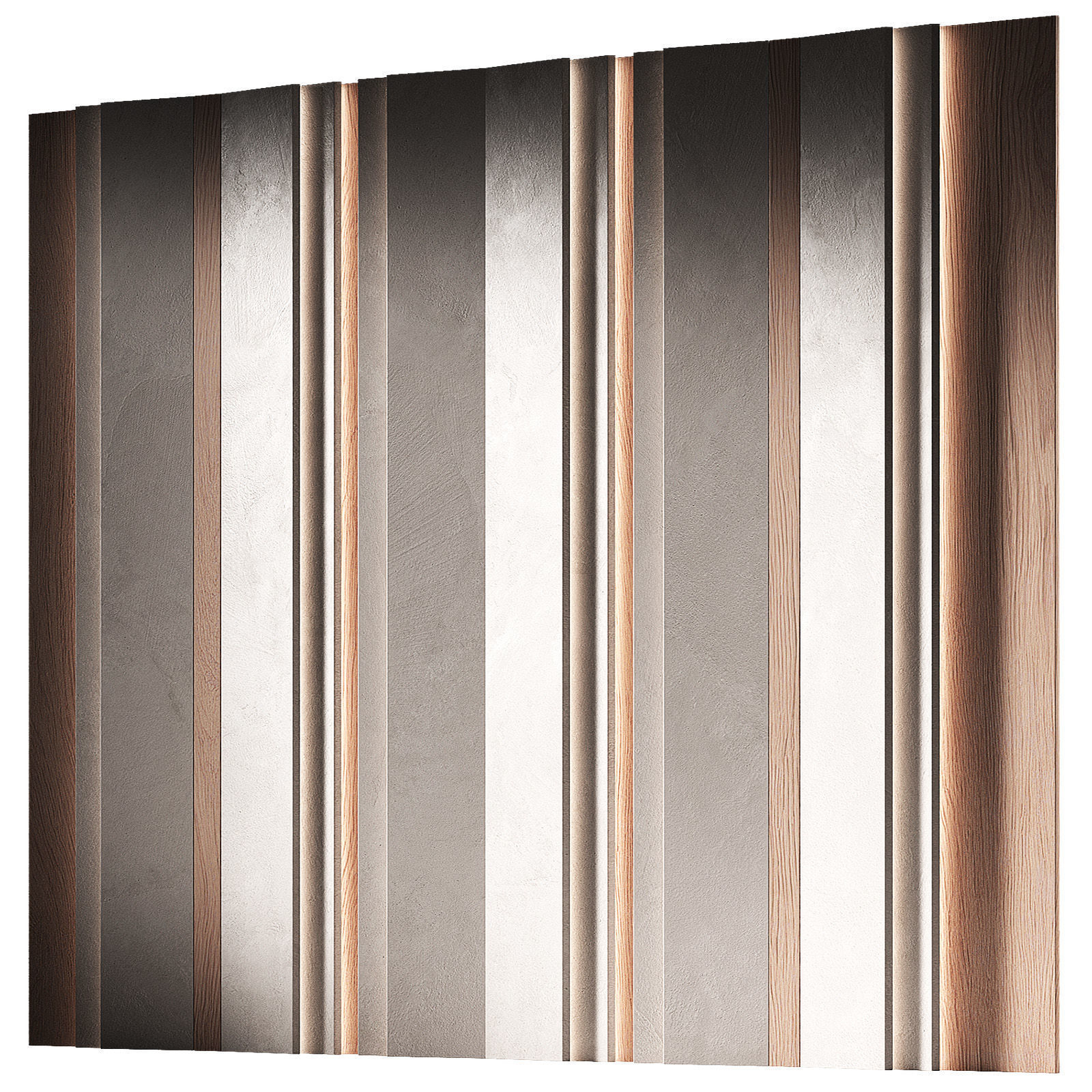 Decorative wall panels with backlight 3D model_1