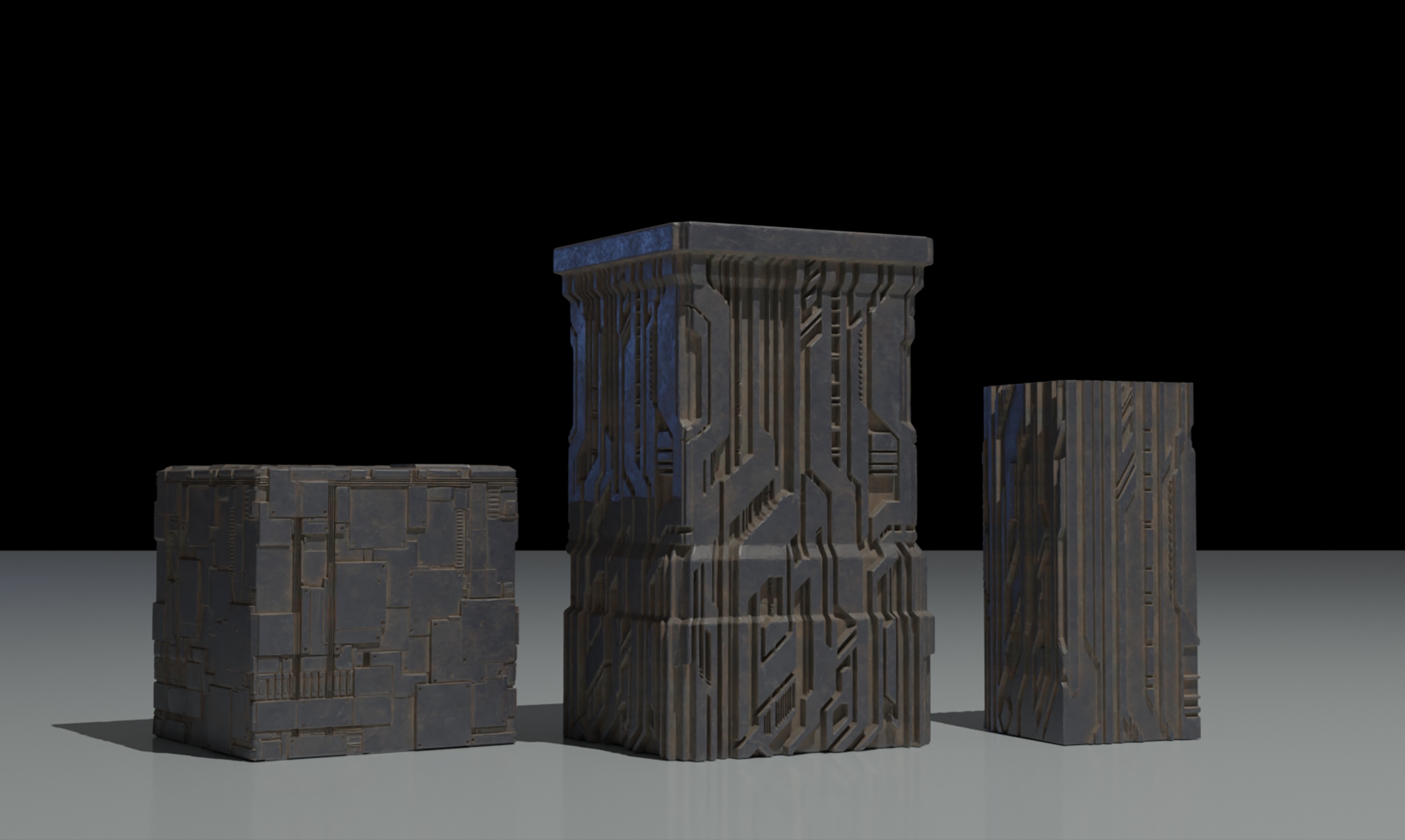 Ancient Ruins Kitbash Set 3D model_3