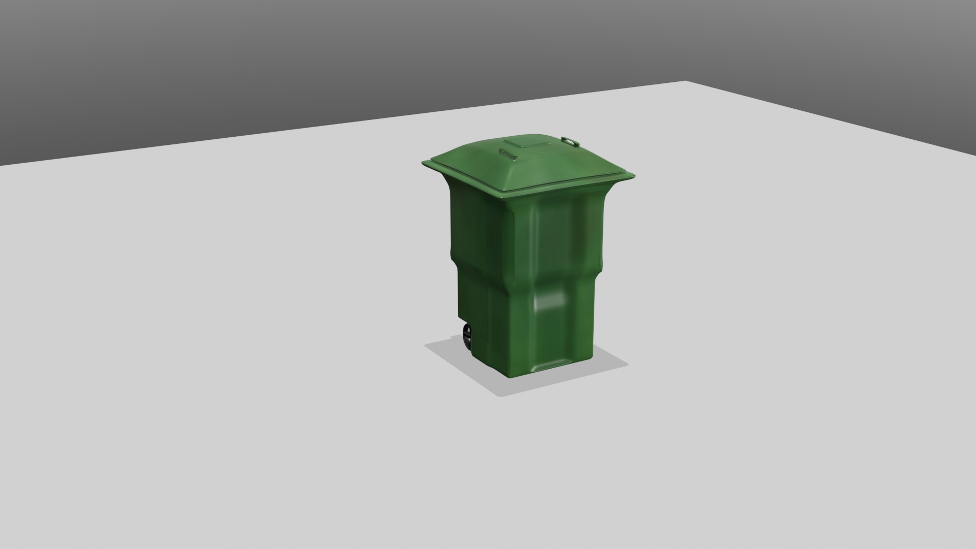 Plastic trash can 3D model_2