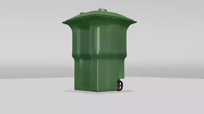 Plastic trash can