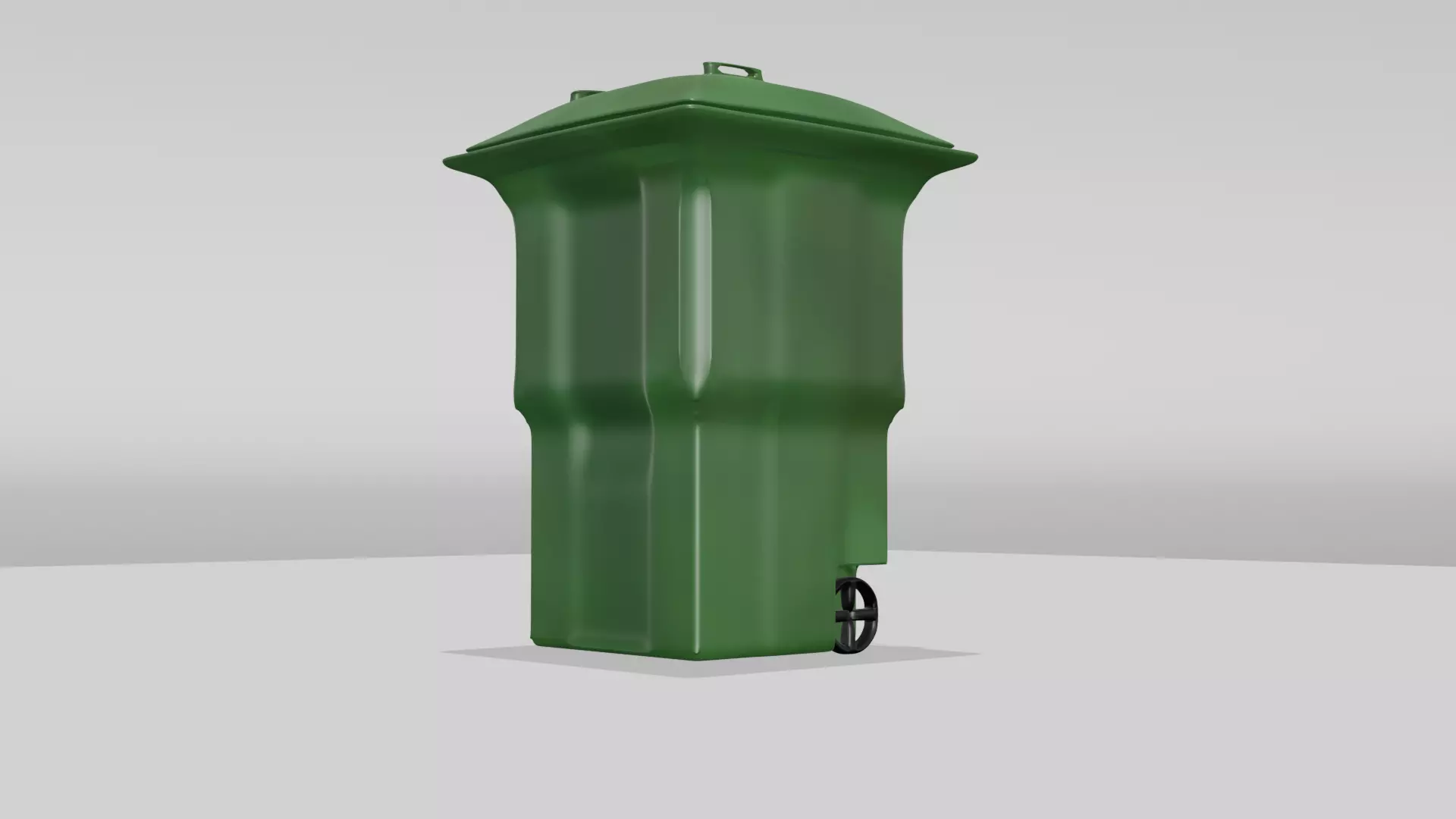Plastic trash can 3D model_0