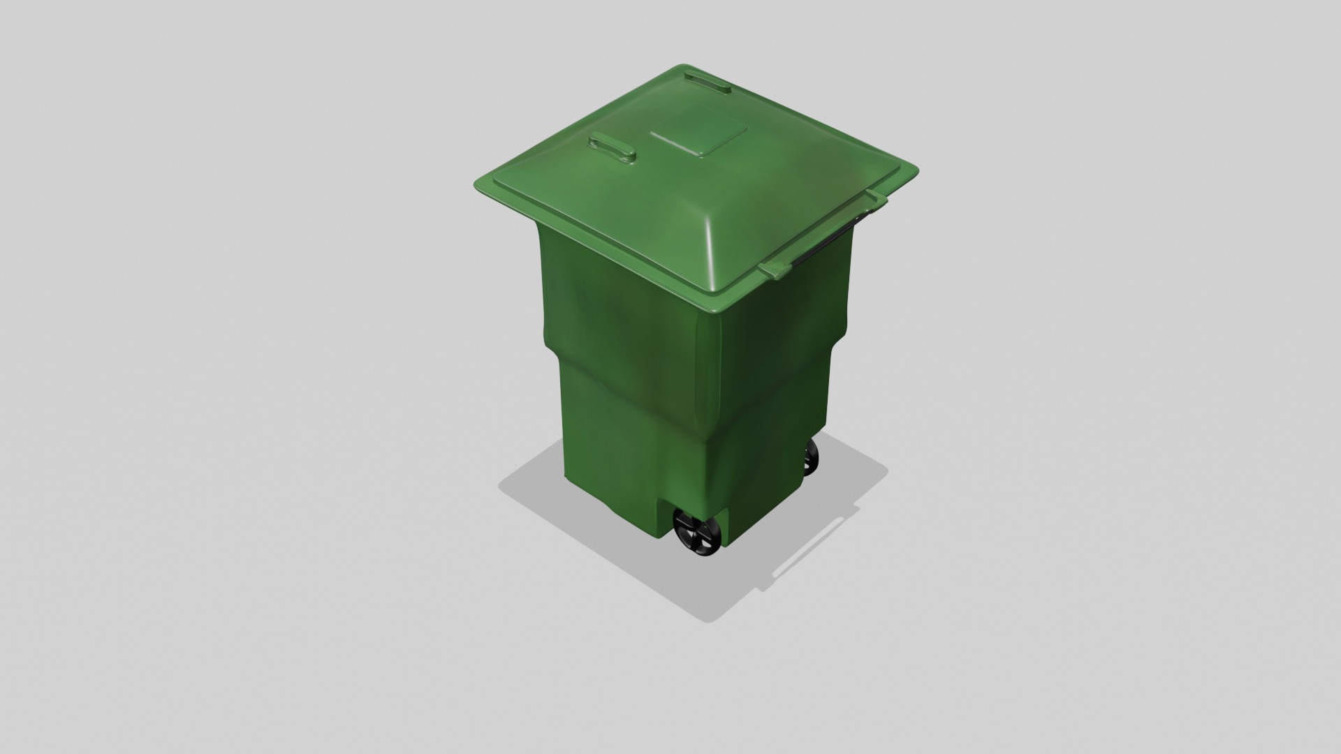 Plastic trash can 3D model_3