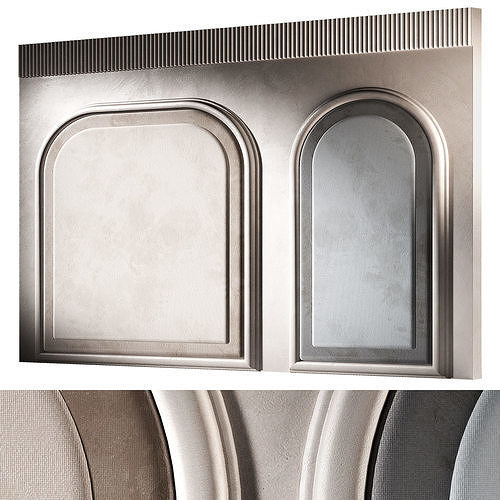 Arched wall panels Decorative soft inserts 3D model