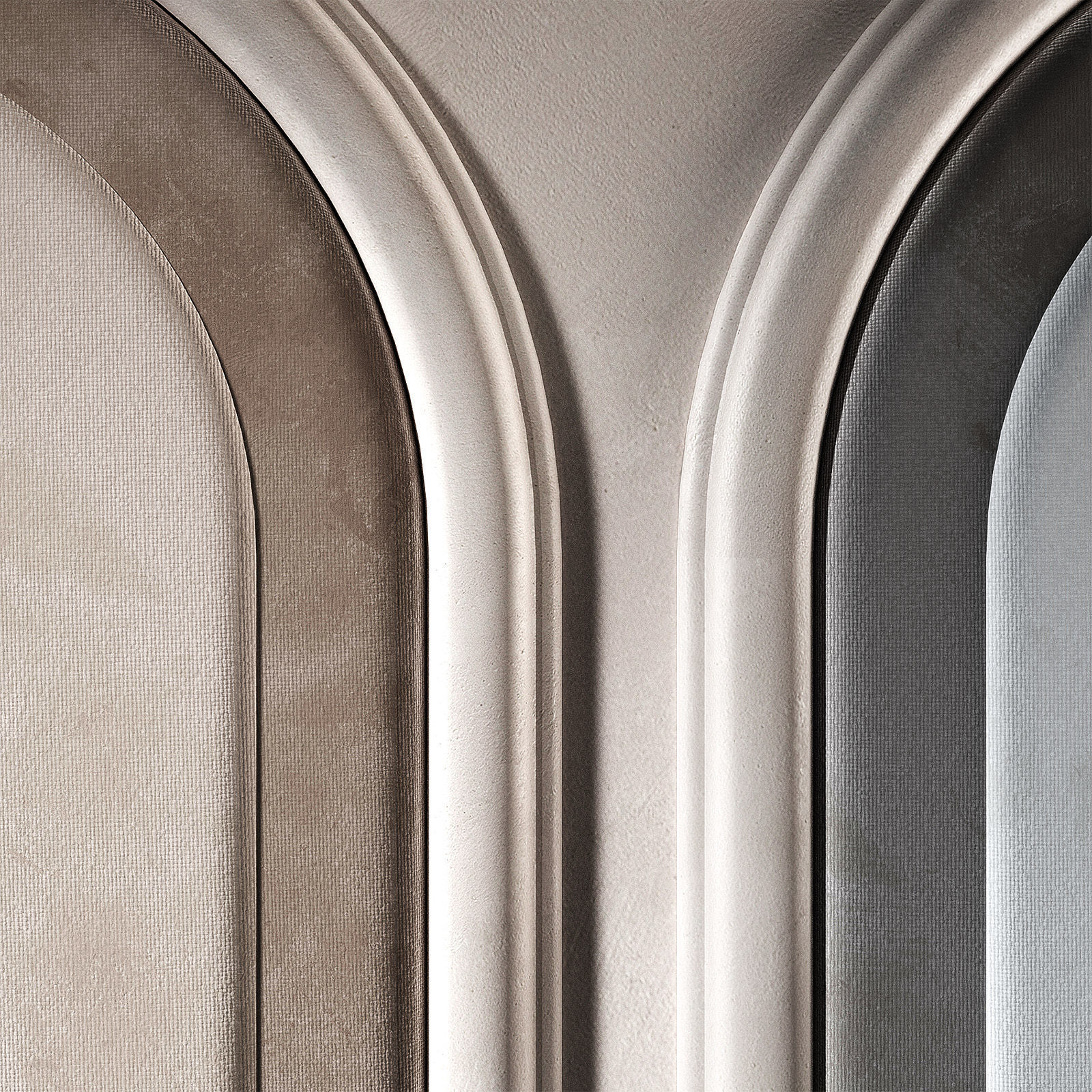Arched wall panels Decorative soft inserts 3D model_3
