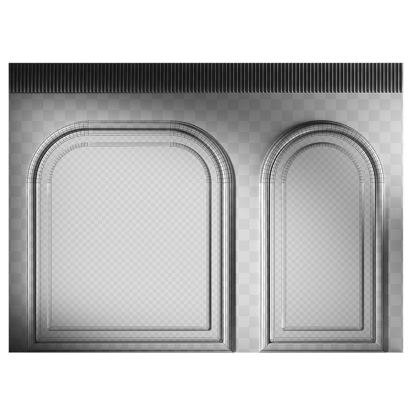 Arched wall panels Decorative soft inserts 3D model_5