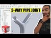 3-WAY JOINT PIPE Free 3D model_1