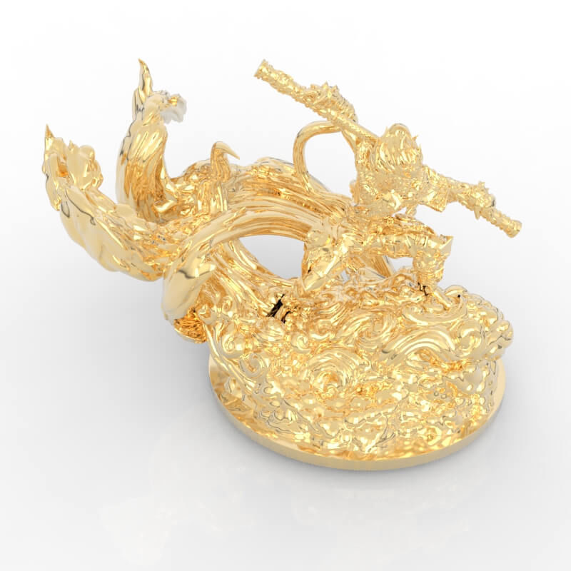black myth wukong ornaments Monkey King Statue 3D Model Awe 3D print model_3