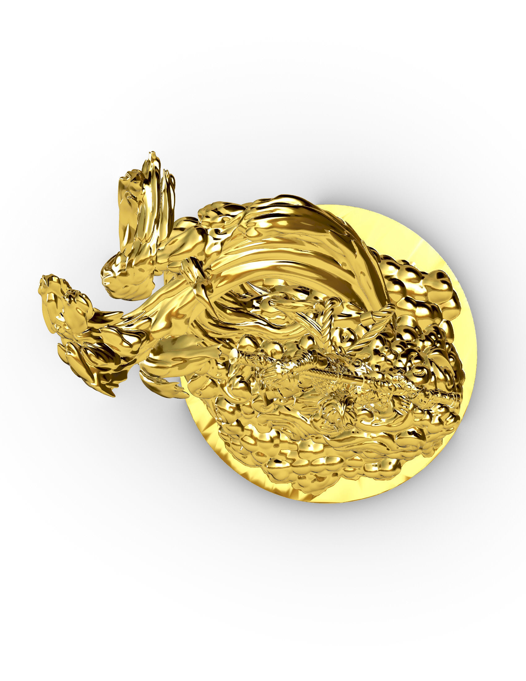 black myth wukong ornaments Monkey King Statue 3D Model Awe 3D print model_7