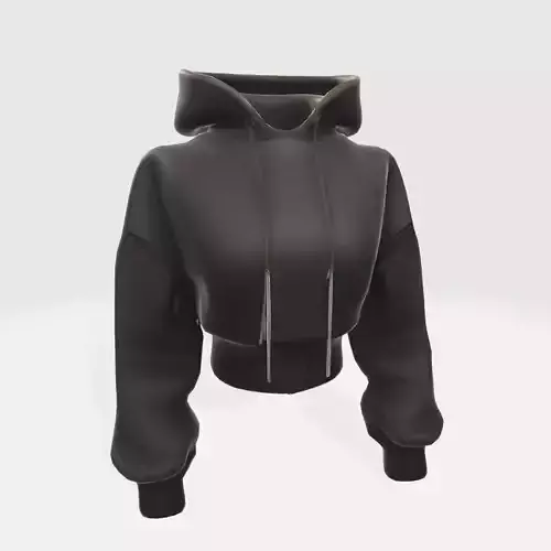 Hoodie With Drawstrings And Ribbed Cuffs