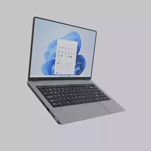 3D Model of a Sleek Modern Laptop