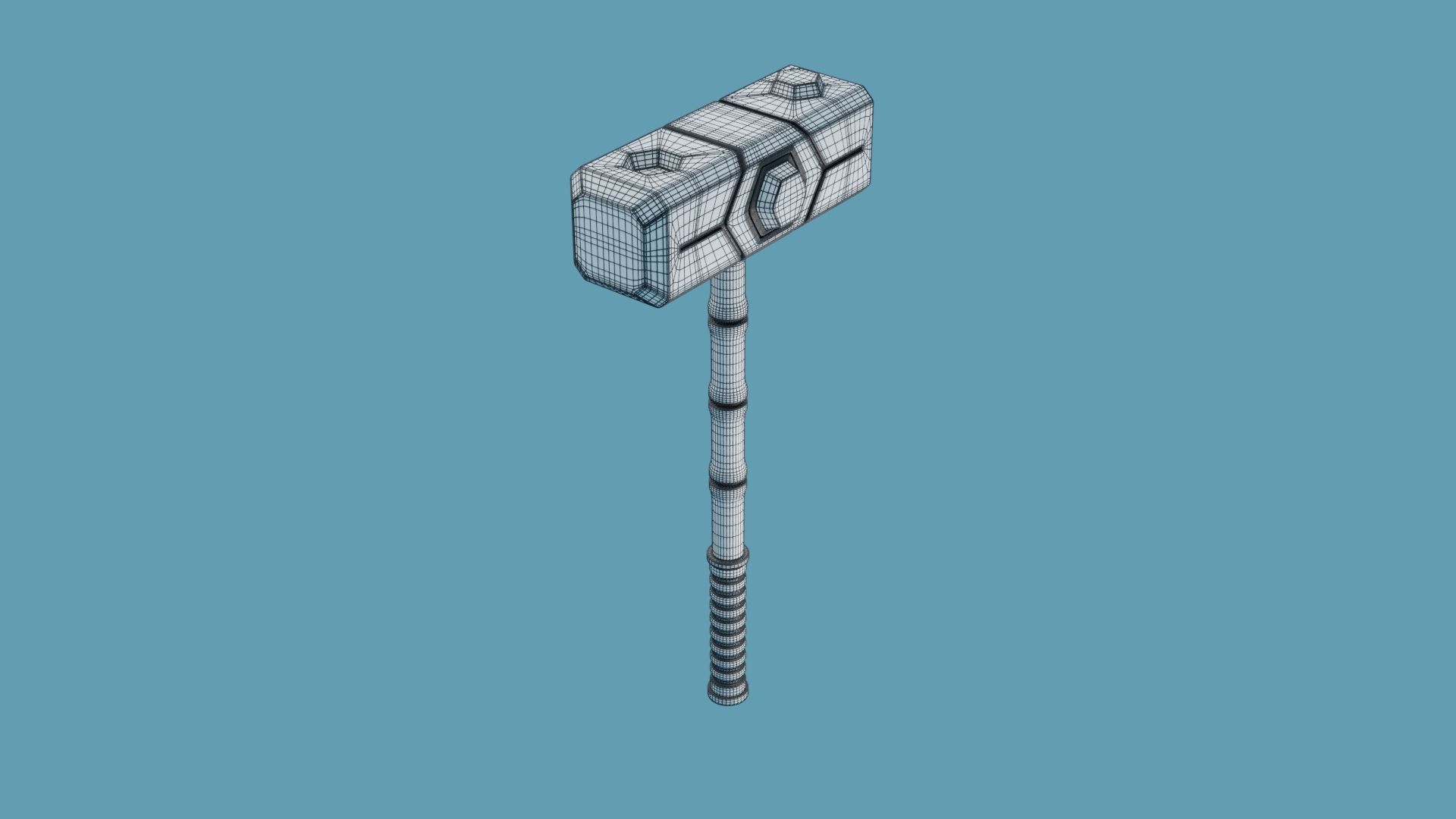 Sci Fi Hammer 02 3D print model_8