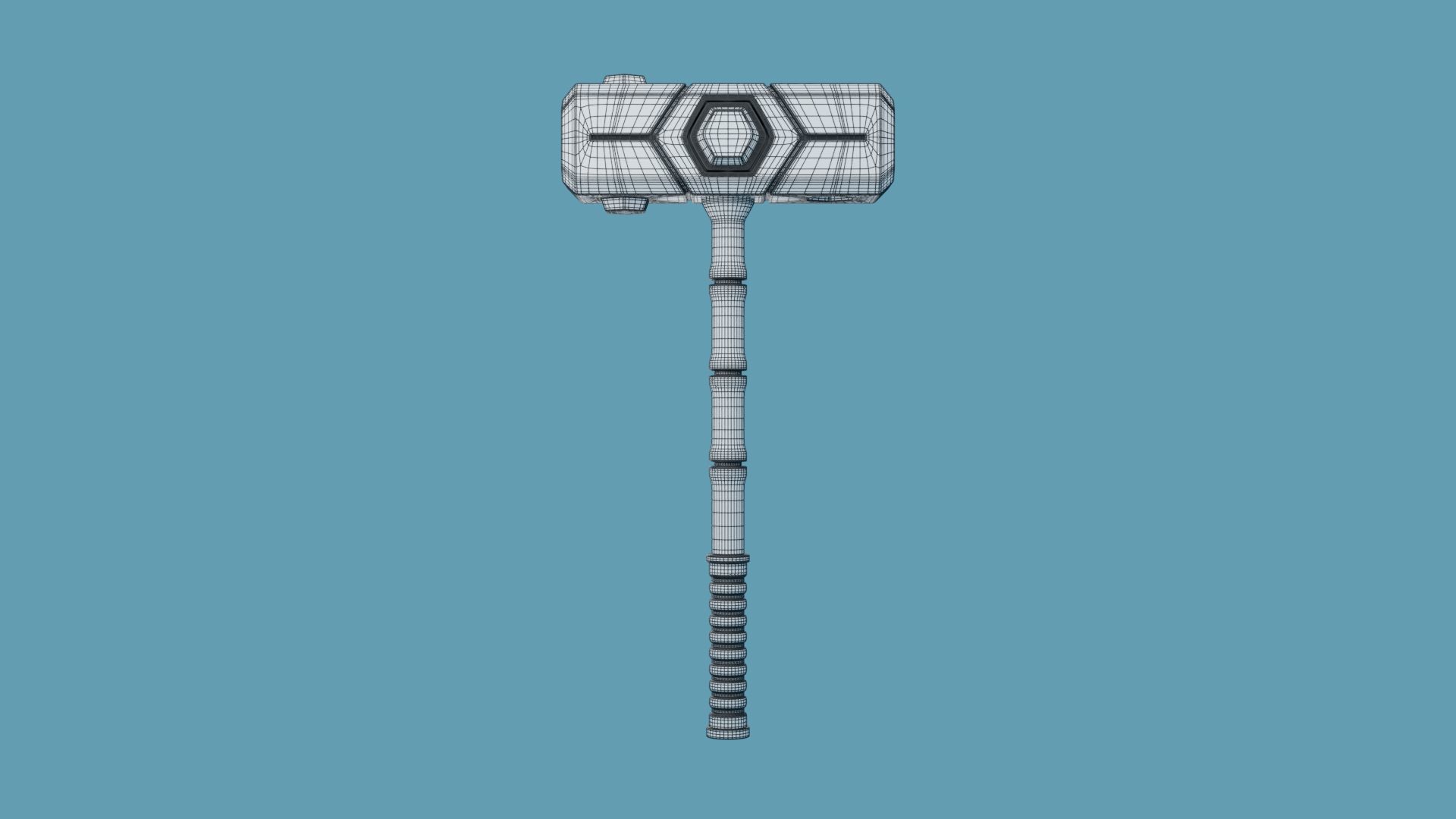 Sci Fi Hammer 02 3D print model_7