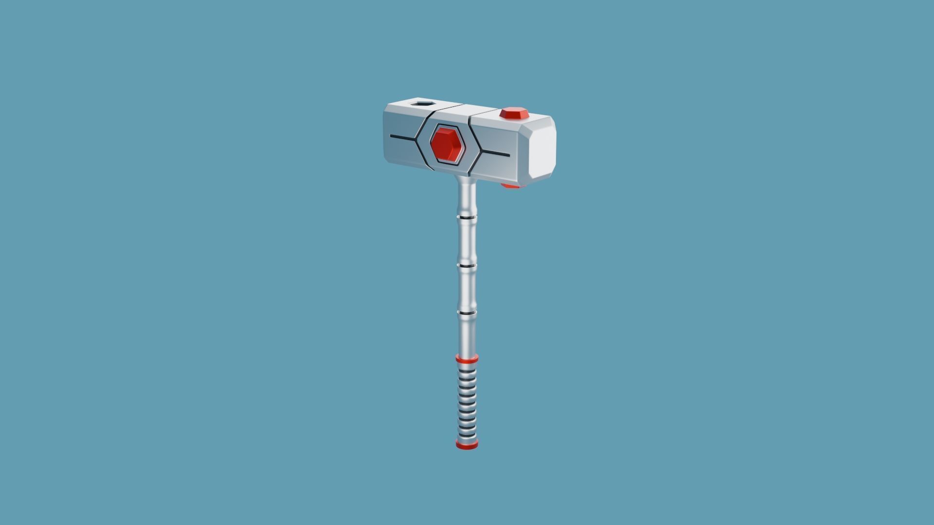 Sci Fi Hammer 02 3D print model_5