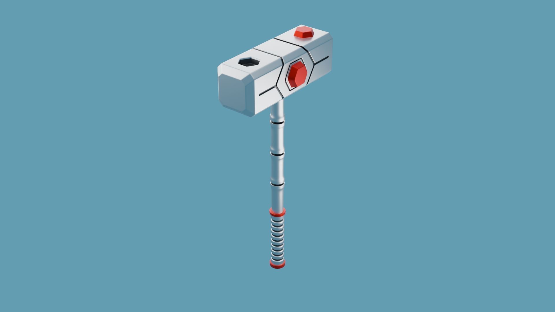 Sci Fi Hammer 02 3D print model_4