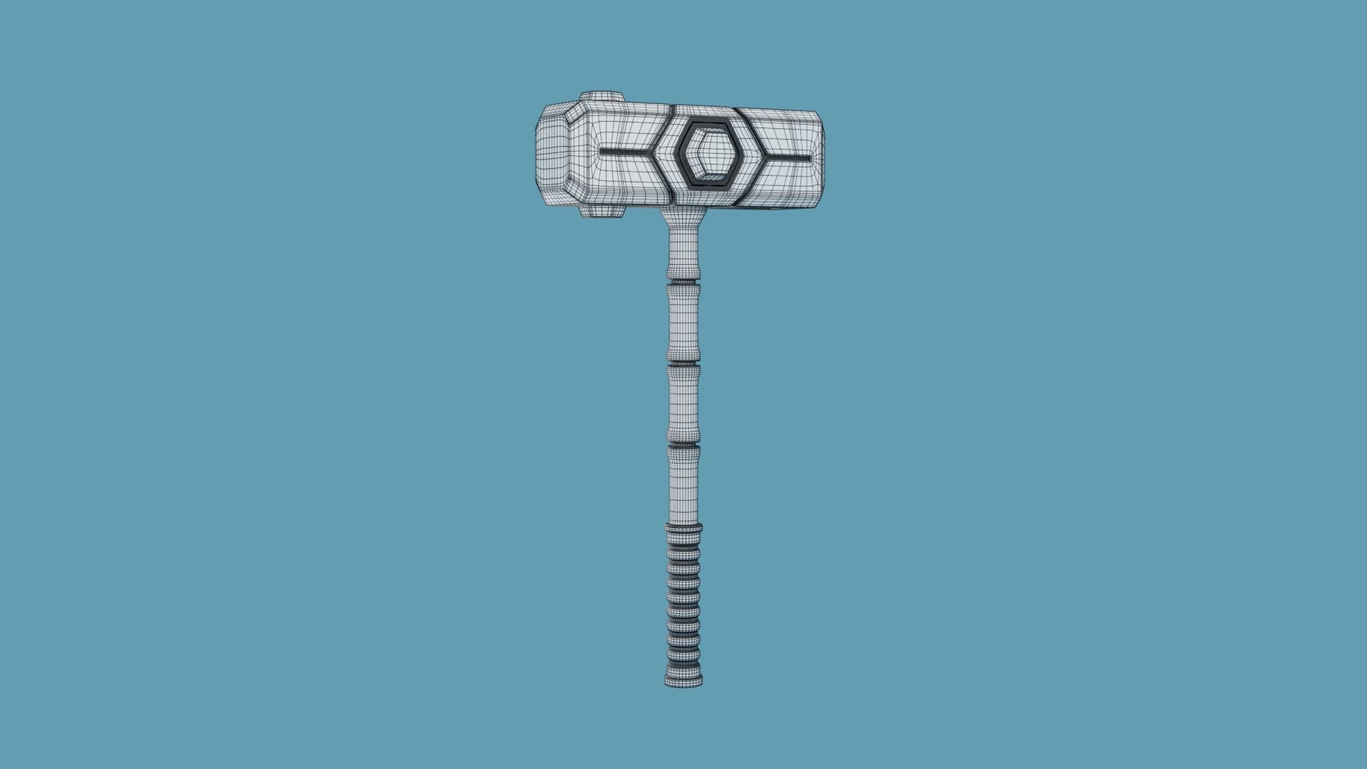 Sci Fi Hammer 02 3D print model_6
