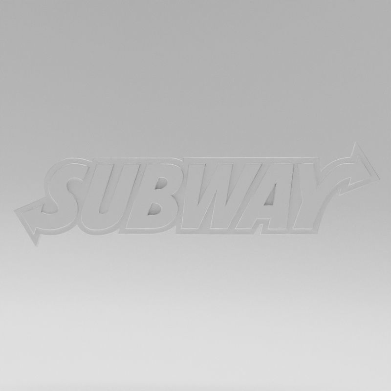 Subway Logo 3D model_2
