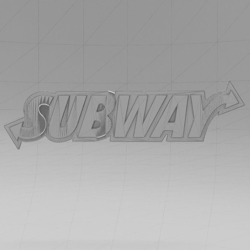 Subway Logo 3D model_1