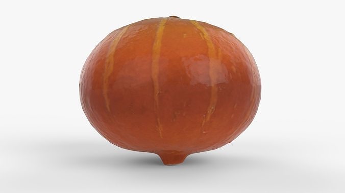 Photorealistic 3D scan of pumpkin Low-poly 3D model 6